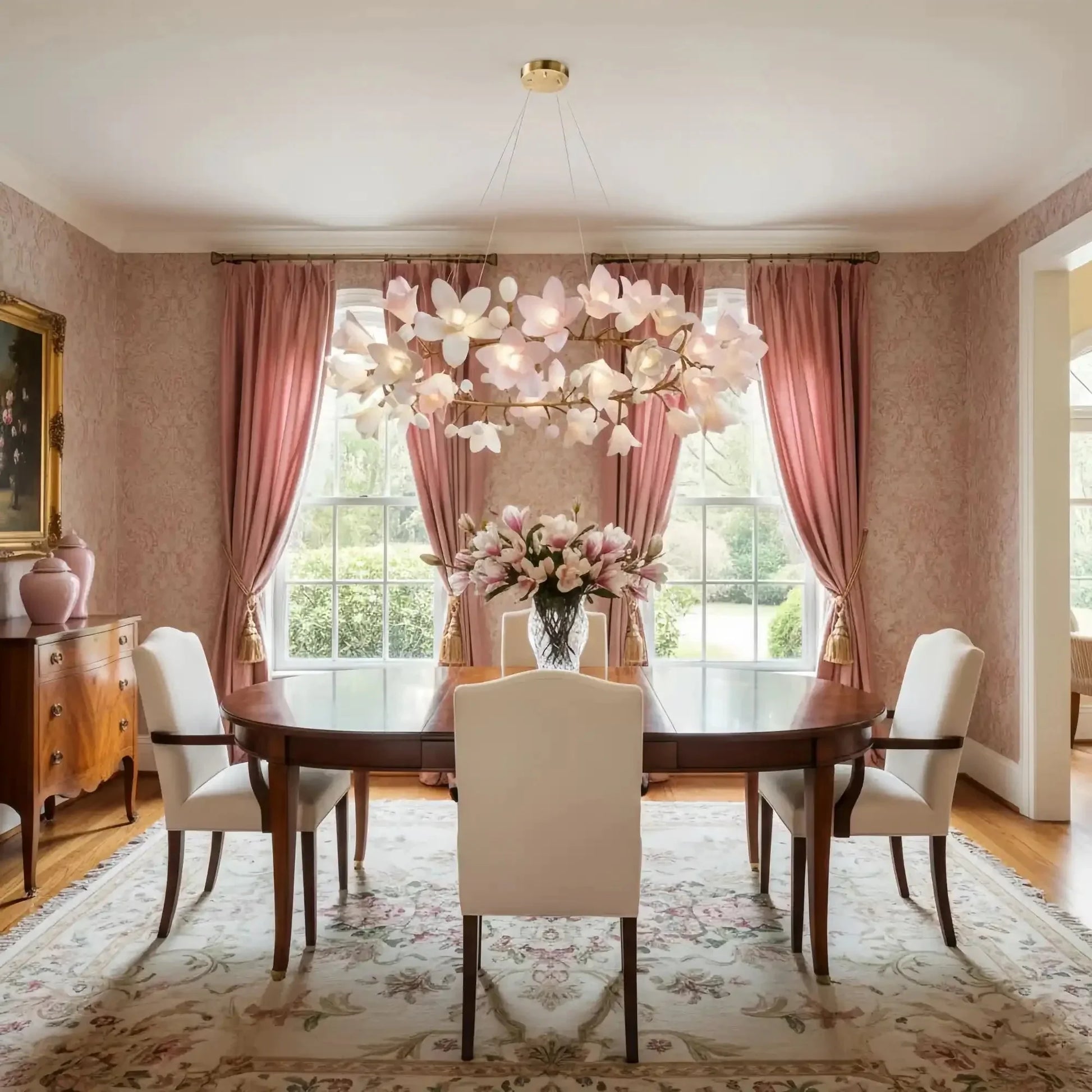 Circular Blossom Chandelier - L 70.9″(180cm) x W 19.7″(50cm) x H 19.7″(50cm)-Manor Lights