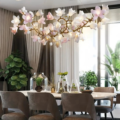 Circular Blossom Chandelier - L 47.2″(120cm) x W 15.7″(40cm) x H 17.7″ (45cm)-Manor Lights
