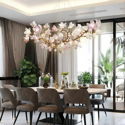 Circular Blossom Chandelier - L 70.9″(180cm) x W 19.7″(50cm) x H 19.7″(50cm)-Manor Lights