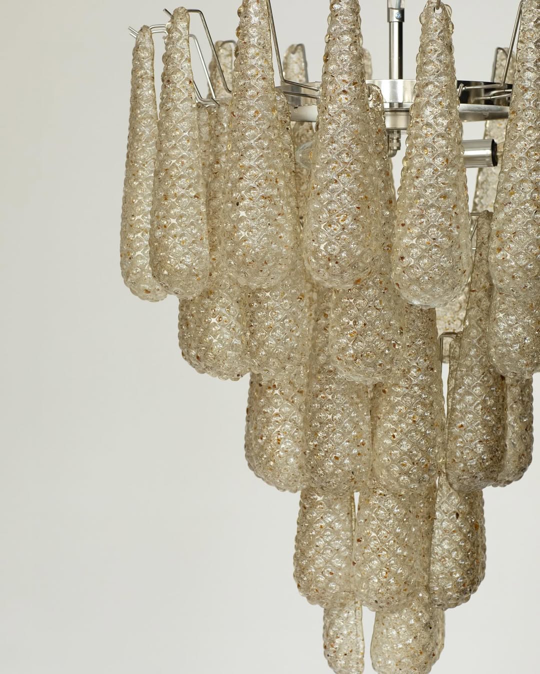 Murano Chandelier – Drop – 41 Glasses – Amber