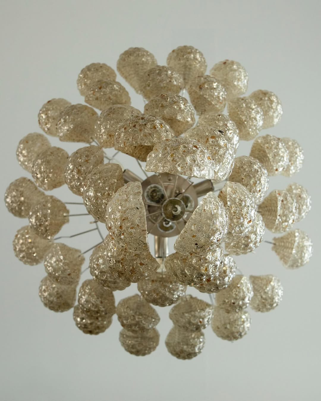 Murano Chandelier – Drop – 41 Glasses – Amber
