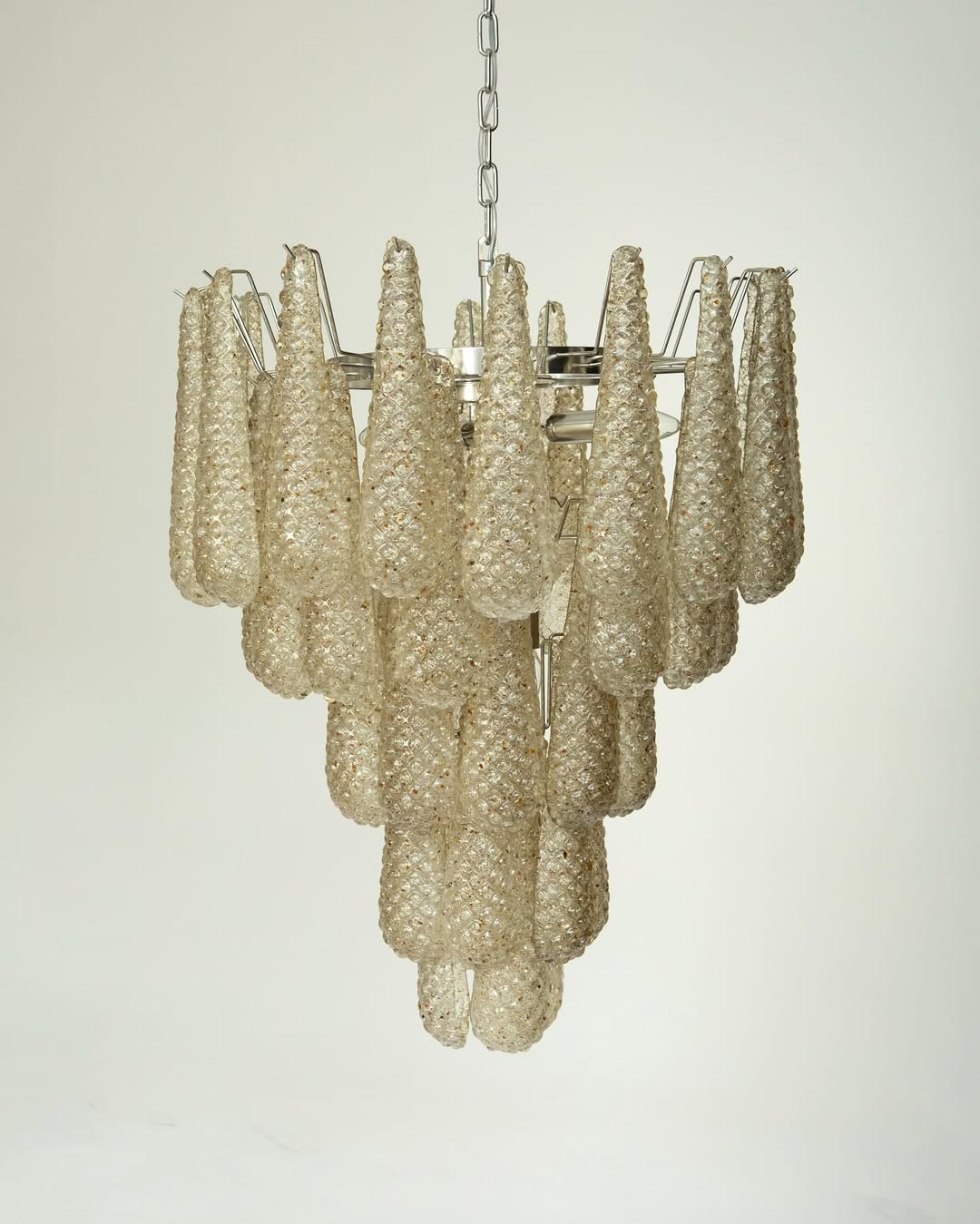 Murano Chandelier – Drop – 41 Glasses – Amber