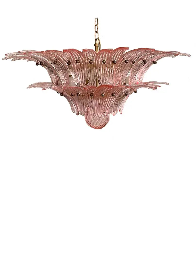 Murano Chandelier – Palmette – 58 Glass – Pink