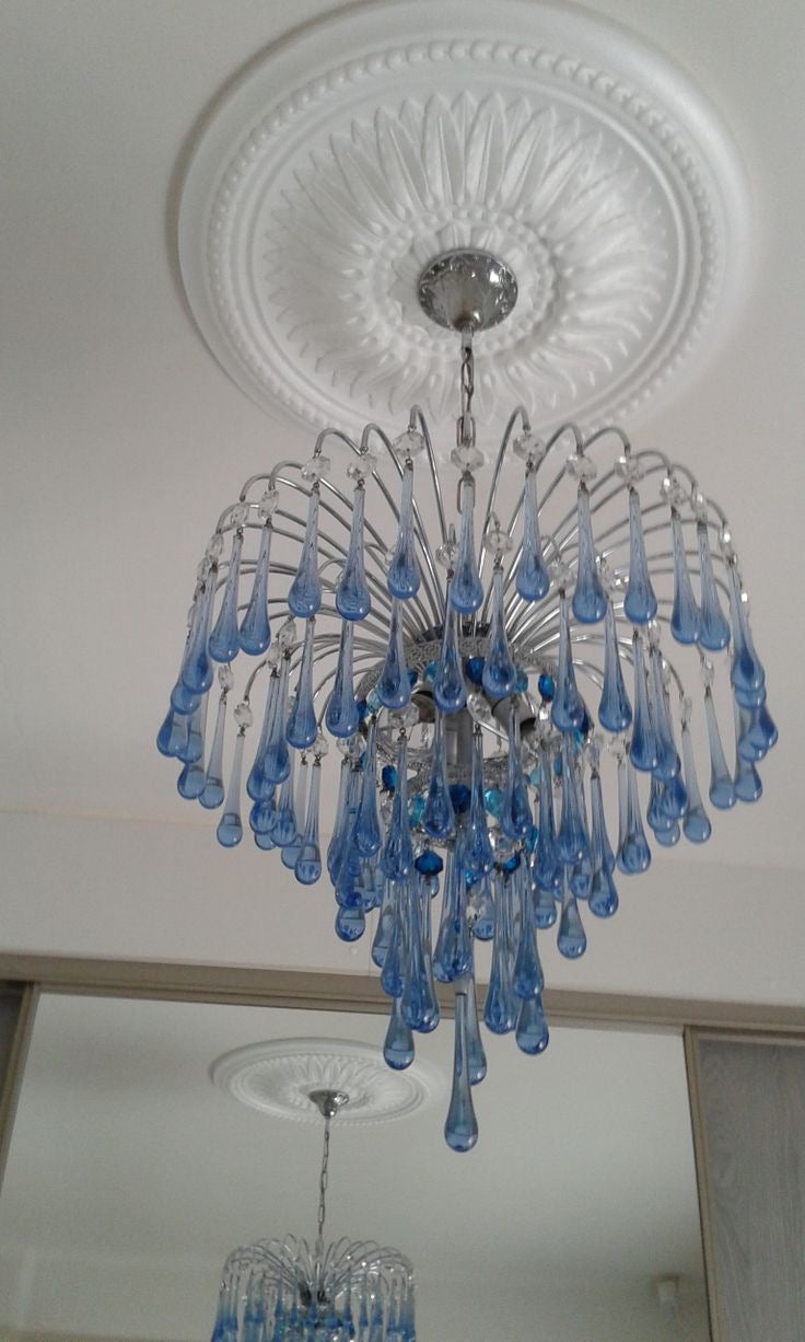 French Style Bedroom Small Creative Chandelier Vintage Romantic Warm Vibe Amber Waterdrop Light for Restaurant