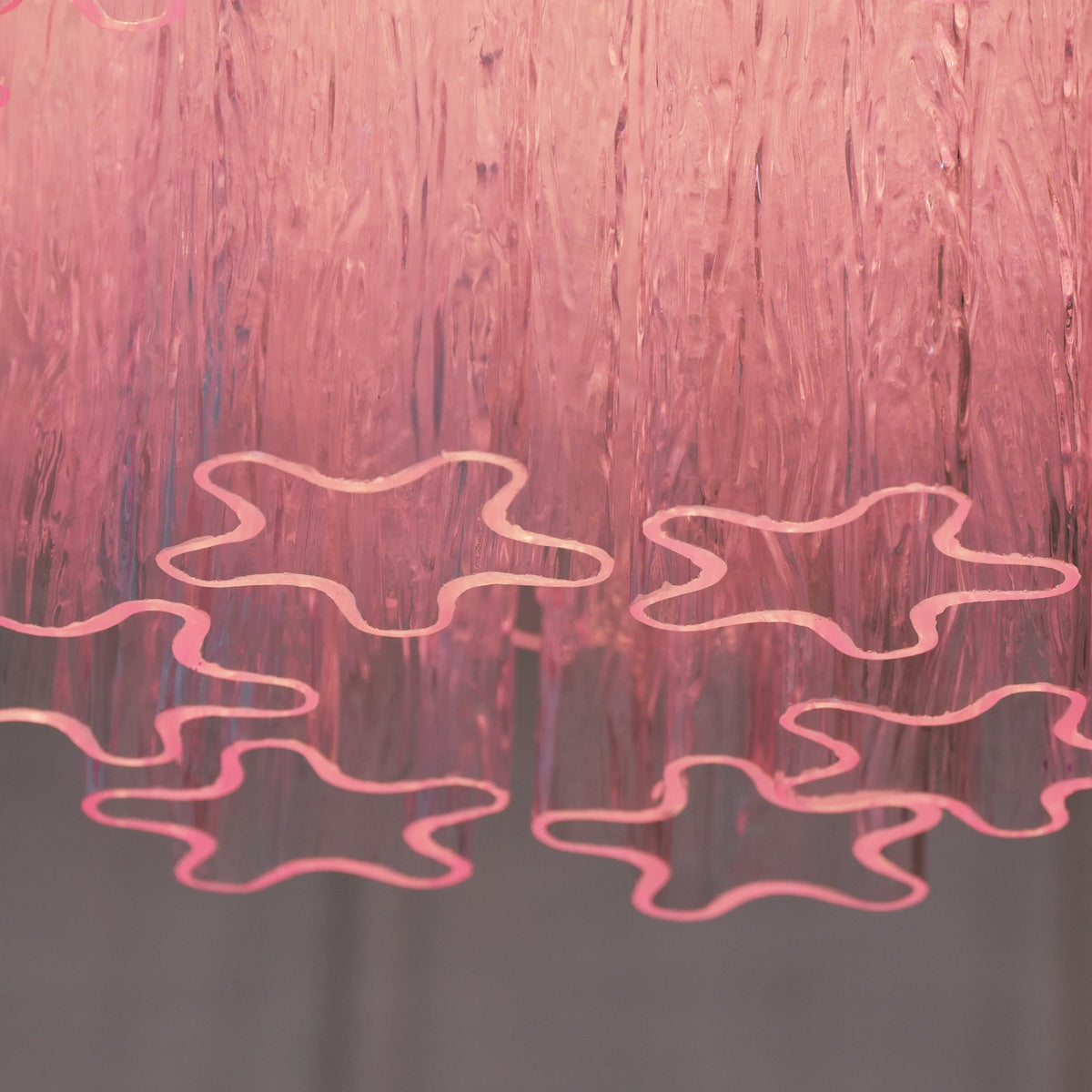 Murano Pink Glass Ceiling Light