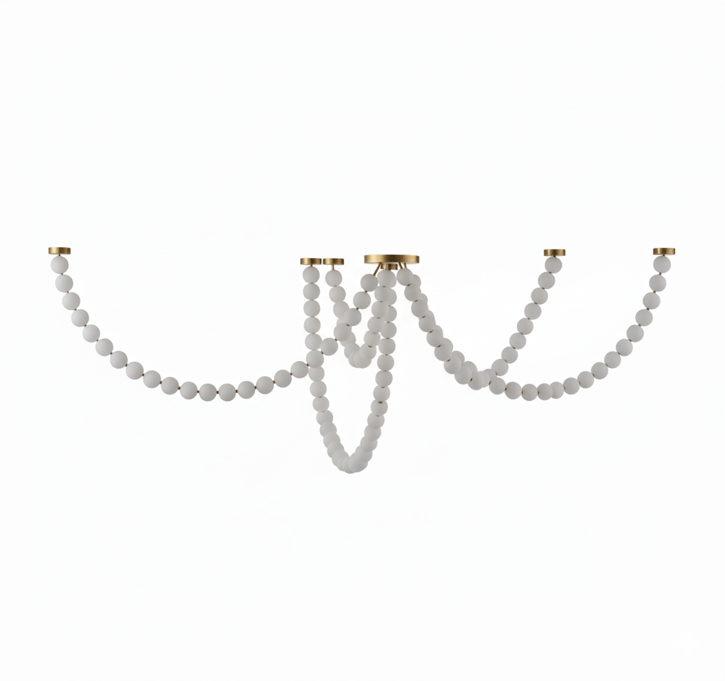 Pearl Glass Necklace Balls Chandelier