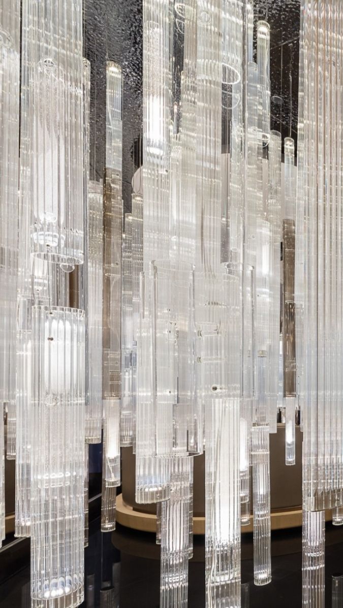 Modern Stick Clear Glass Divider for Living Room / hotel / restaurant