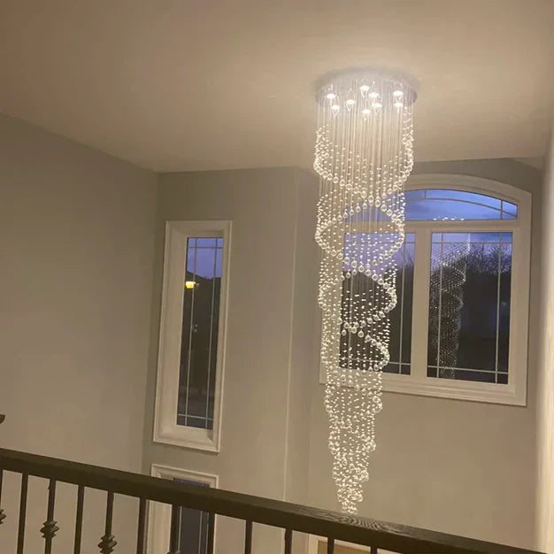 New Trend Spiral Crystal Chandelier for Staircase