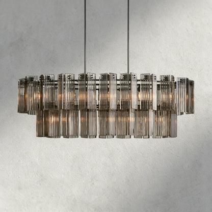 63" / Bronze / Smoke Delsie Oval Chandelier 51", 63", 72"