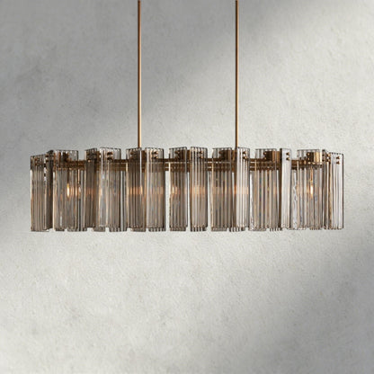 51" / Brass / Smoke Delsie Oval Chandelier 51", 63", 72"