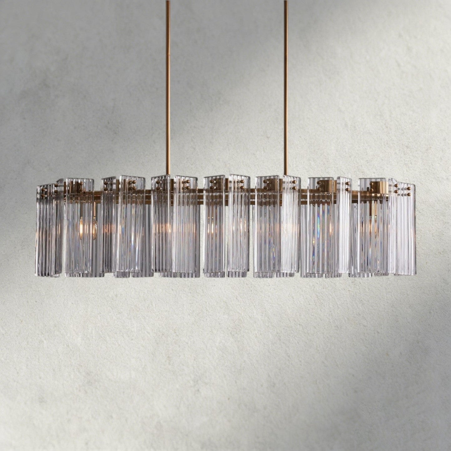 51" / Brass / Clear Delsie Oval Chandelier 51", 63", 72"