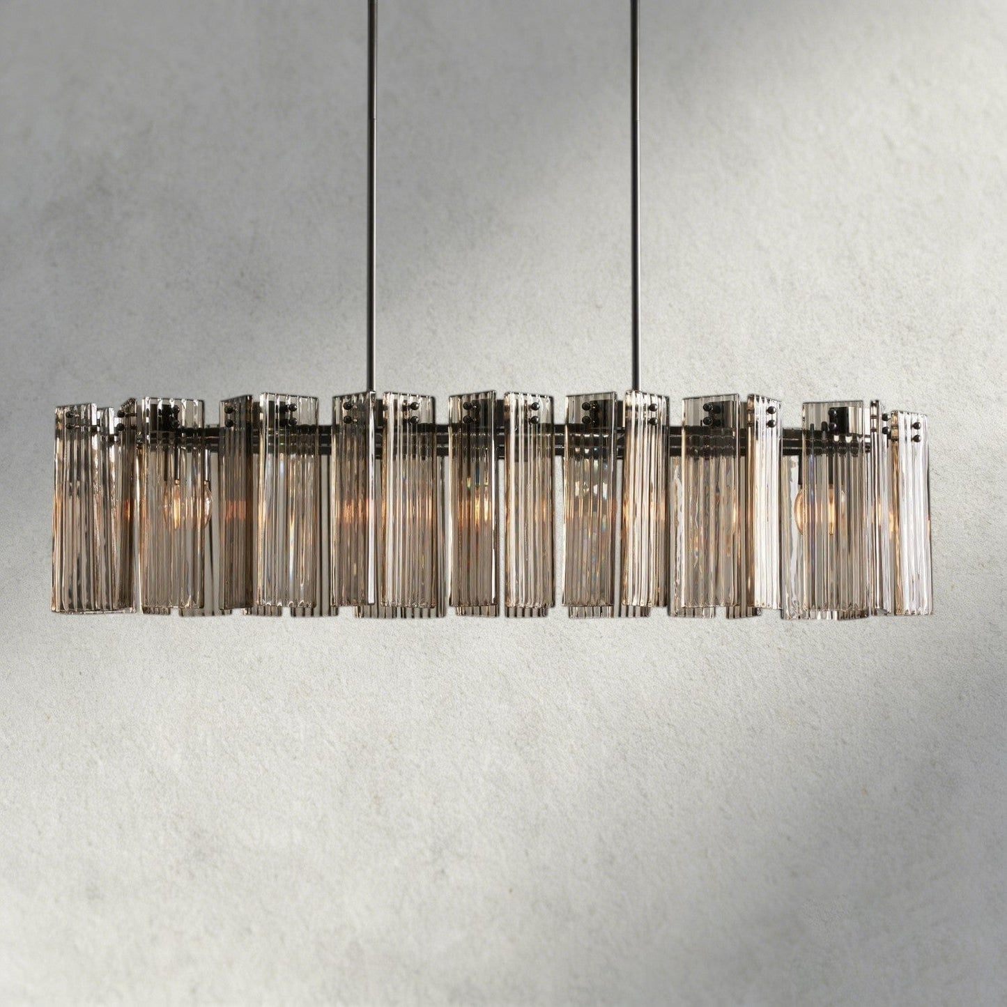 51" / Bronze / Smoke Delsie Oval Chandelier 51", 63", 72"