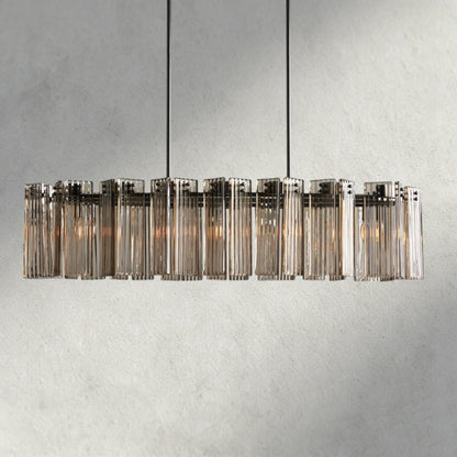 51" / Bronze / Smoke Delsie Oval Chandelier 51", 63", 72"