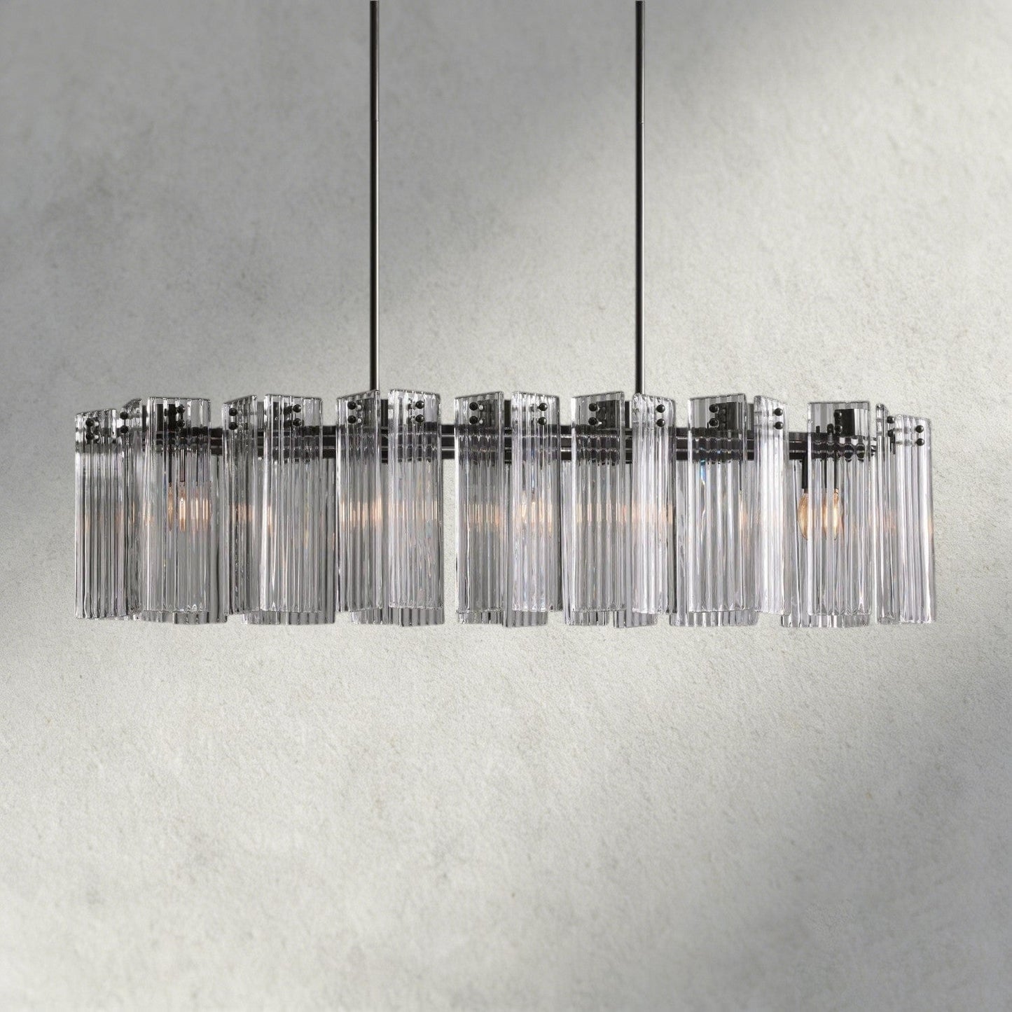 51" / Bronze / Clear Delsie Oval Chandelier 51", 63", 72"