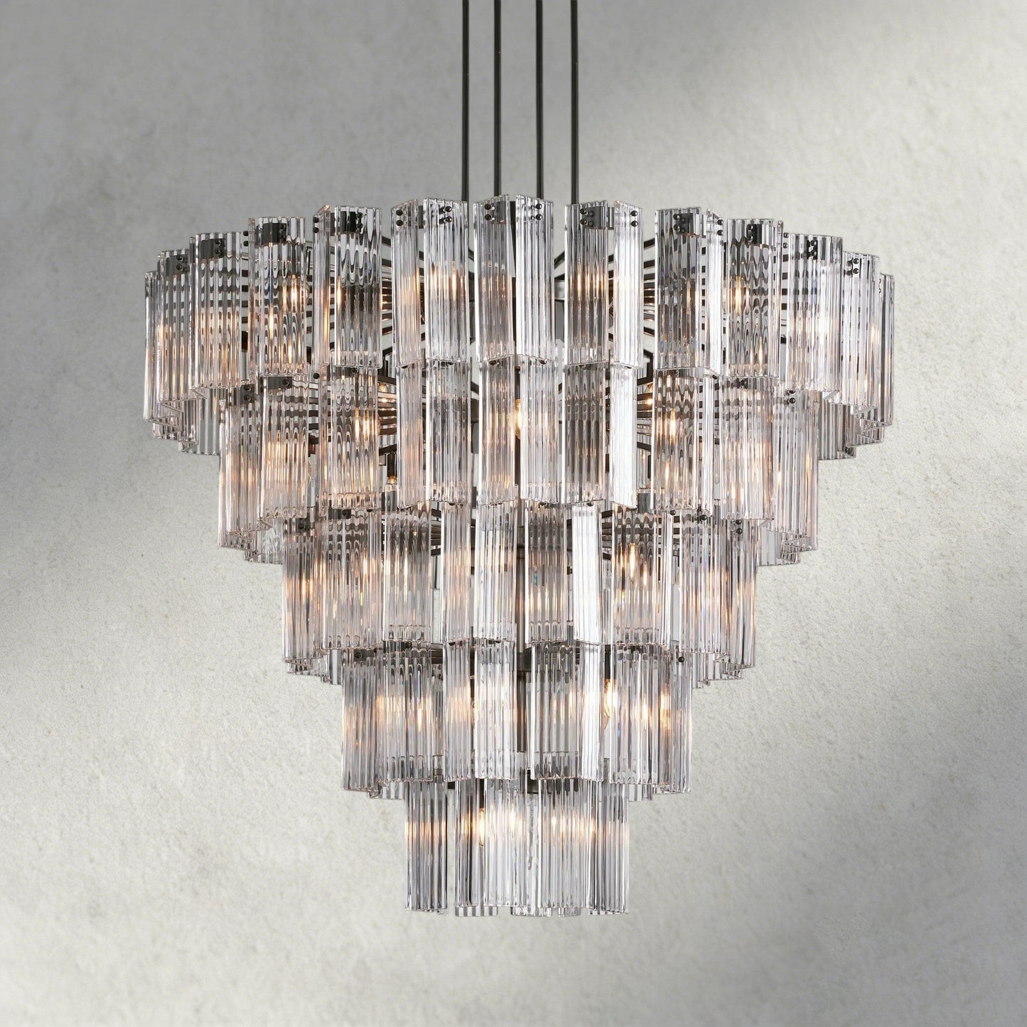 60" / Bronze / Clear Delsie Round Chandelier 38", 48", 60"