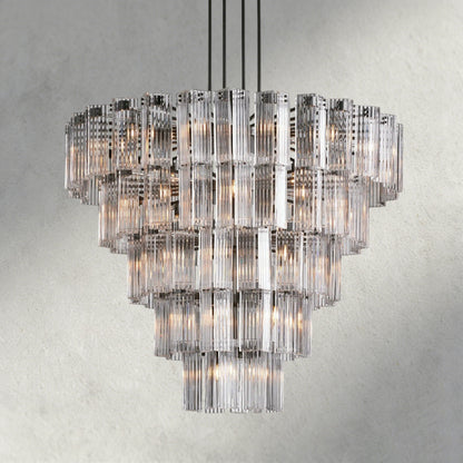 60" / Bronze / Clear Delsie Round Chandelier 38", 48", 60"