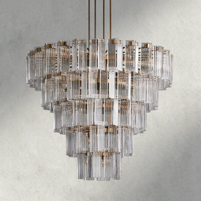 60" / Brass / Clear Delsie Round Chandelier 38", 48", 60"