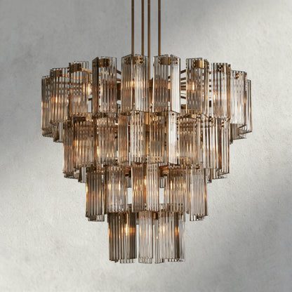 48" / Brass / Smoke Delsie Round Chandelier 38", 48", 60"