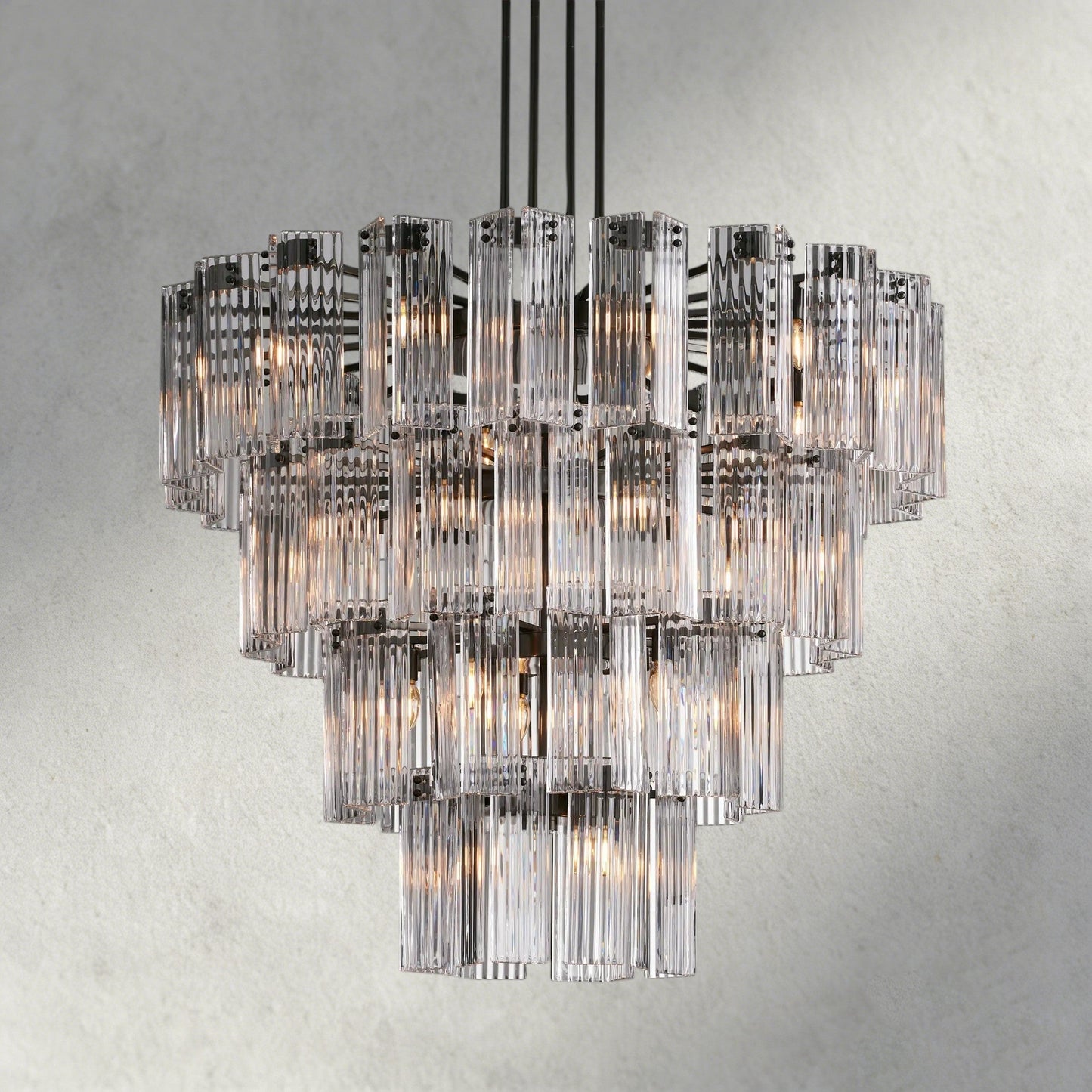 48" / Bronze / Clear Delsie Round Chandelier 38", 48", 60"