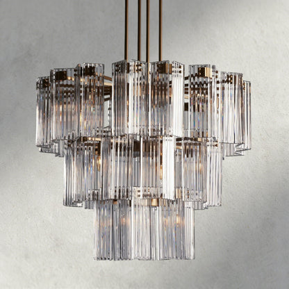 38" / Brass / Clear Delsie Round Chandelier 38", 48", 60"