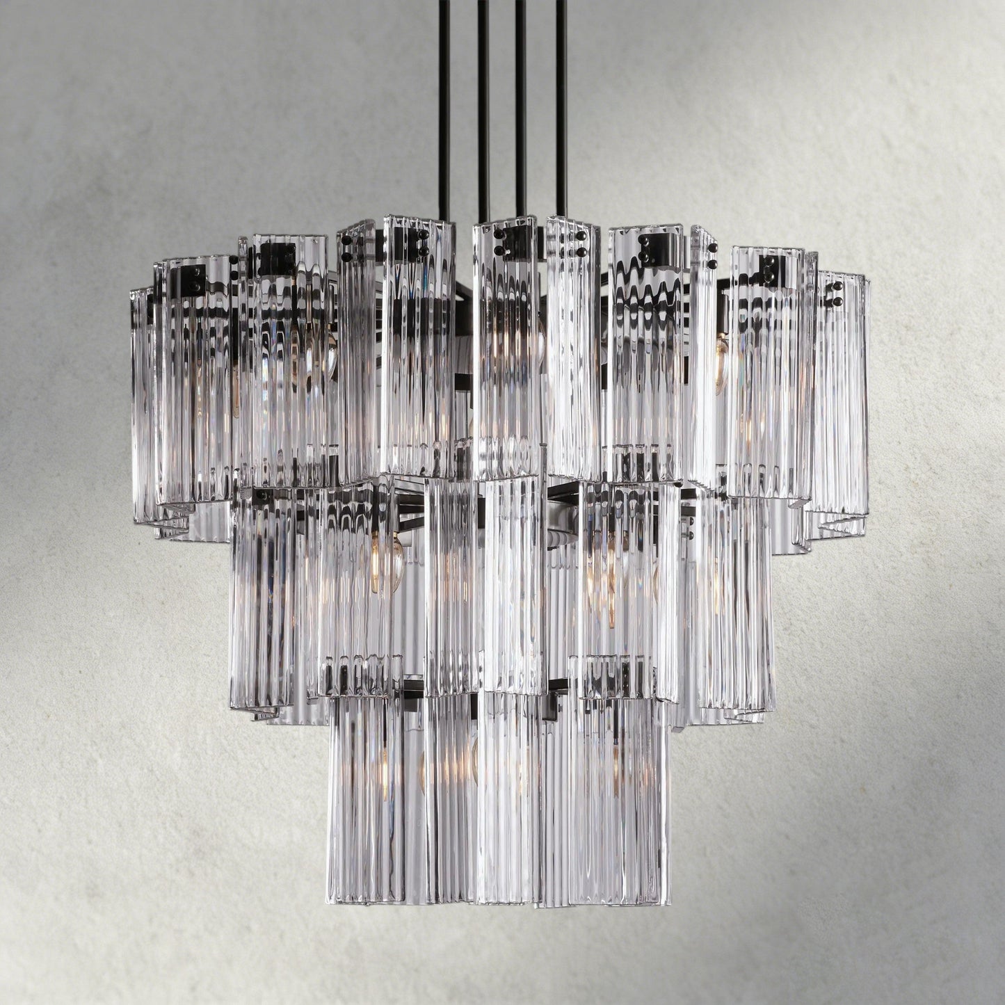 38" / Bronze / Clear Delsie Round Chandelier 38", 48", 60"