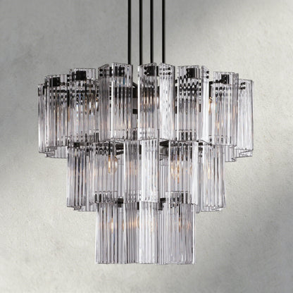 38" / Bronze / Clear Delsie Round Chandelier 38", 48", 60"