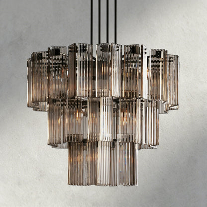 38" / Bronze / Smoke Delsie Round Chandelier 38", 48", 60"