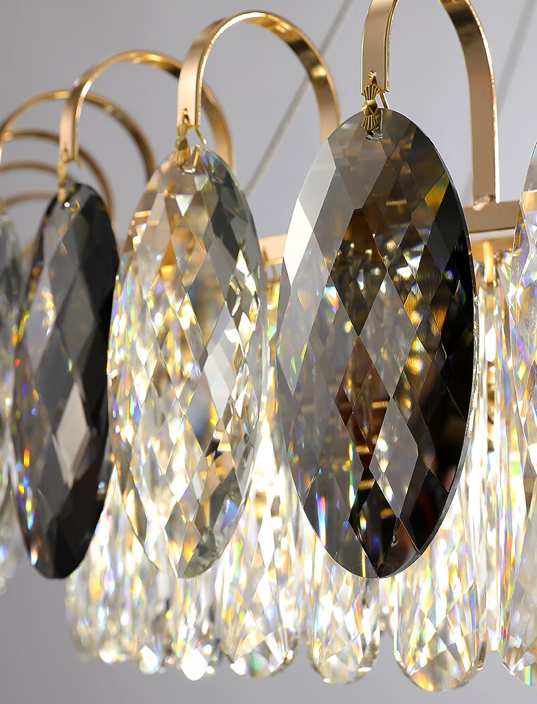 Luxurious K9 Crystal Chandelier Modern Ceiling Light Fixtures Set for Living Room / dining Room