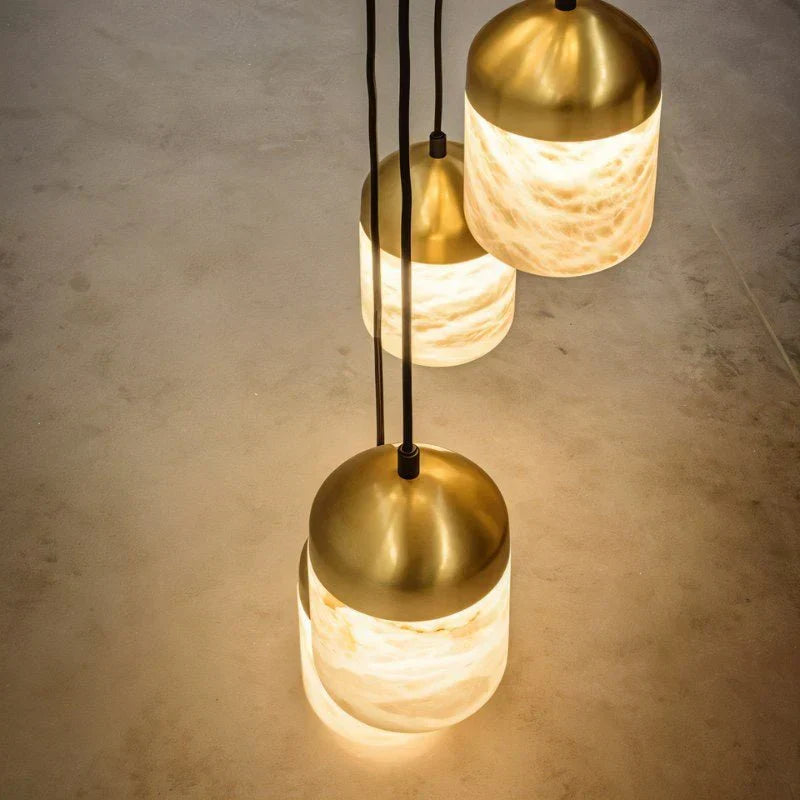 Modern Alabaster Staircase Chandelier for Living Room / staircase / foyer