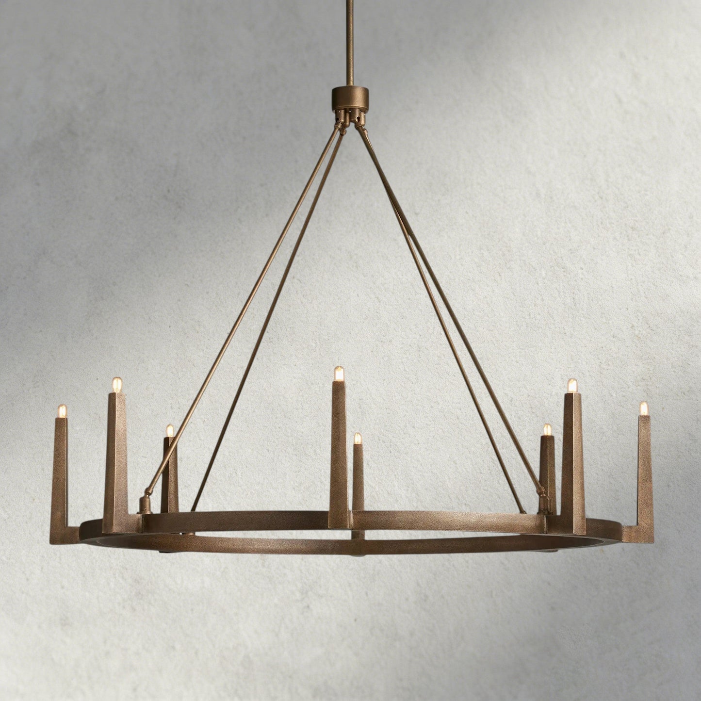 54" / Brass Emmet Round Chandelier 42", 54"