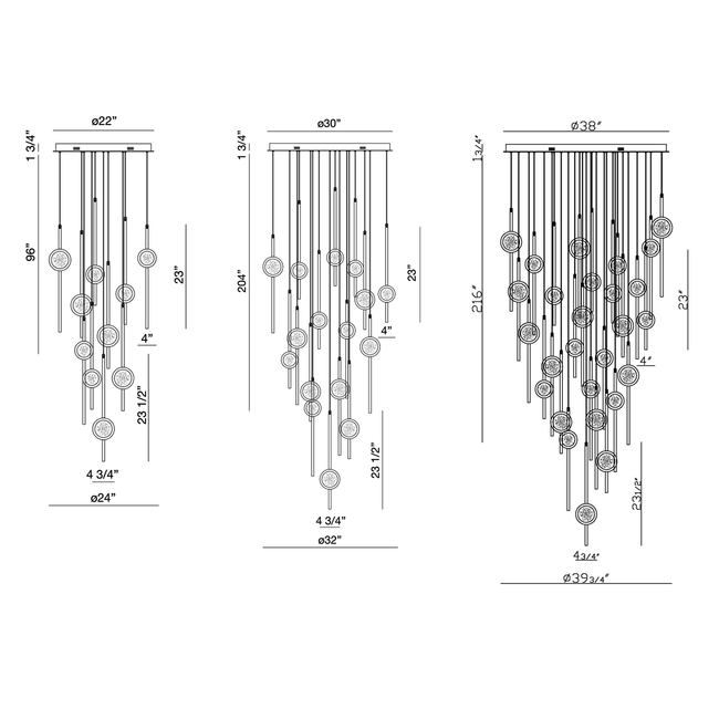 Velveton Seeded Glass Chandelier