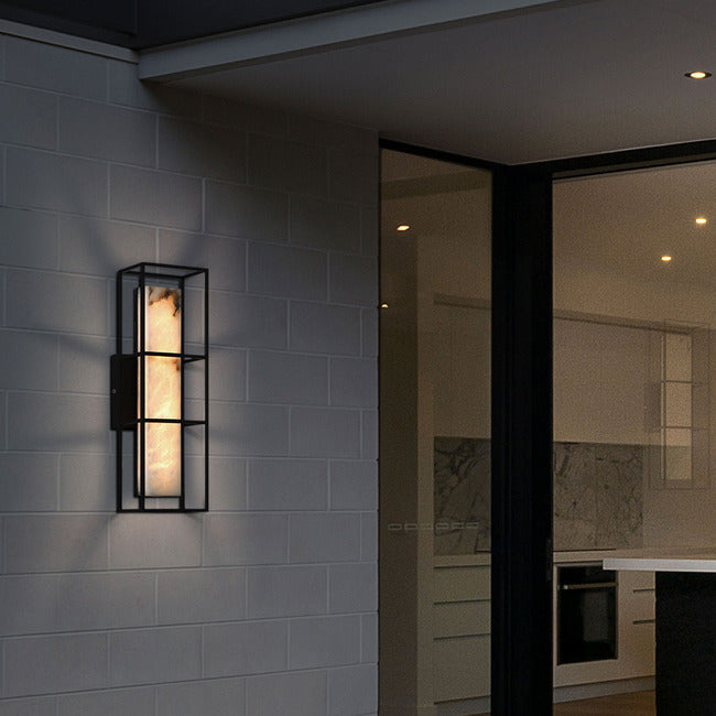 Saga Indoor / Outdoor Alabaster Wall Sconce