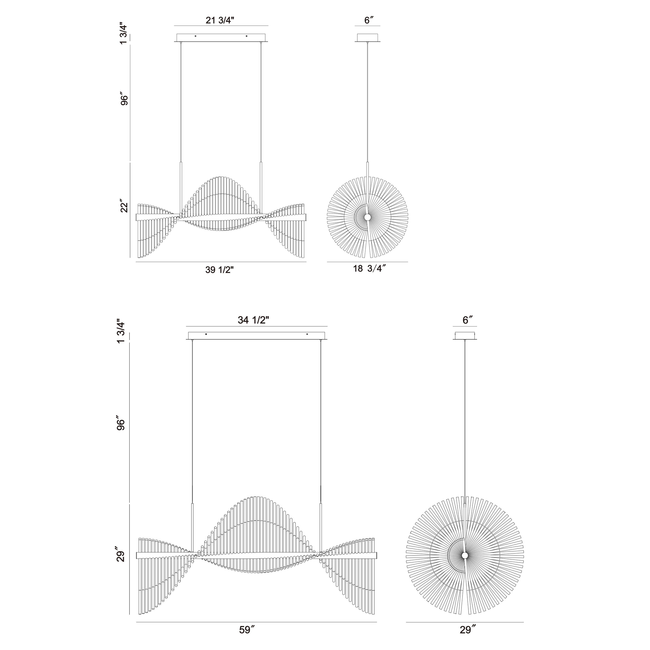 Organic Bloom Linear Chandelier