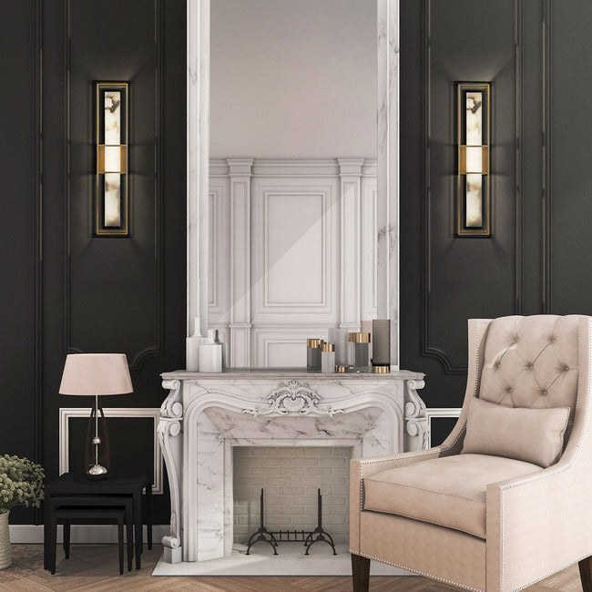 Saga Indoor / Outdoor Alabaster Wall Sconce