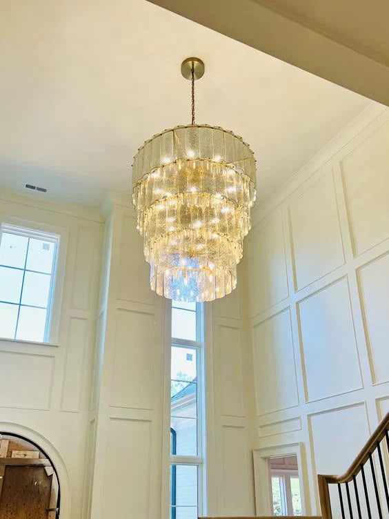 Modern Light Luxury 3 / 4-Layer Round Glass Chandelier