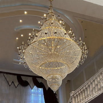 Luxury Multi-Tiered Crystal Chandelier for Hotel / restaurant / staircase / foyer