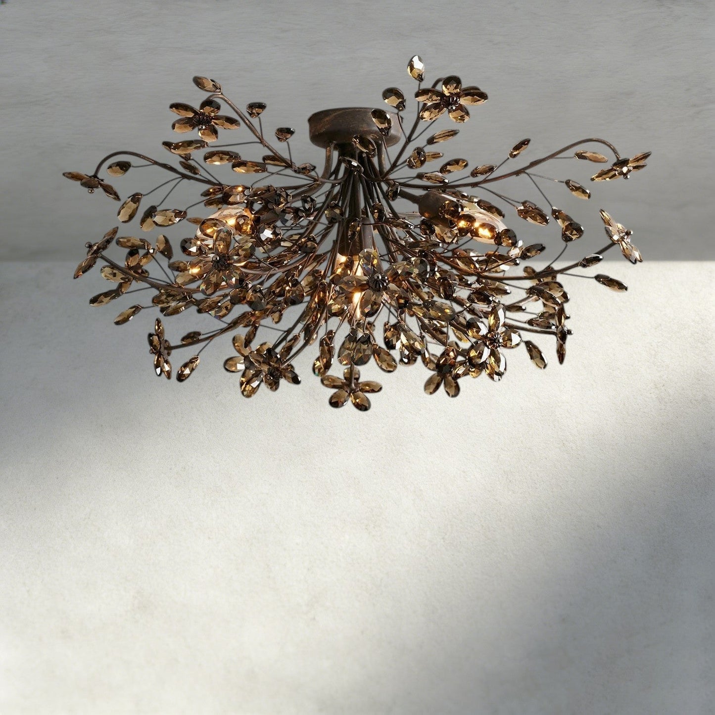 BRONZE/SMOKE Fiore Flush Mount