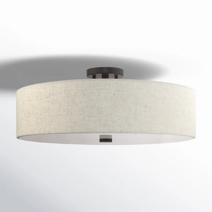 Flaire Fabric Semi Flush Mount