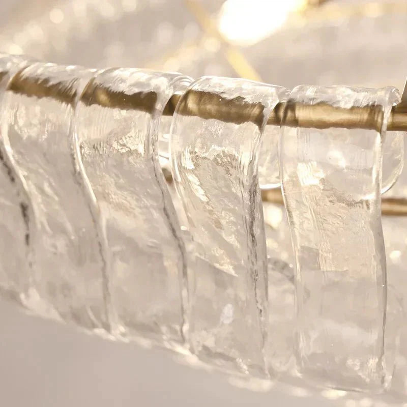 Ghiaccio Glass Oval Chandelier 54''65''