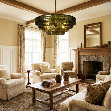 Ghiaccio Glass Round Chandelier 24" 36" 48" 60"