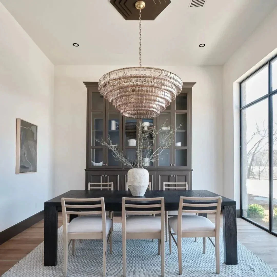 Ghiaccio Glass Round Chandelier 24" 36" 48" 60"