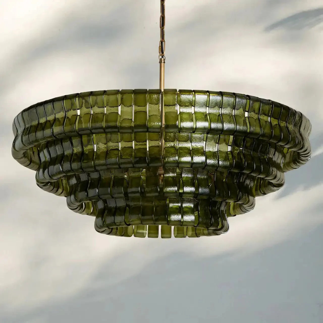 Ghiaccio Glass Round Chandelier 24" 36" 48" 60"