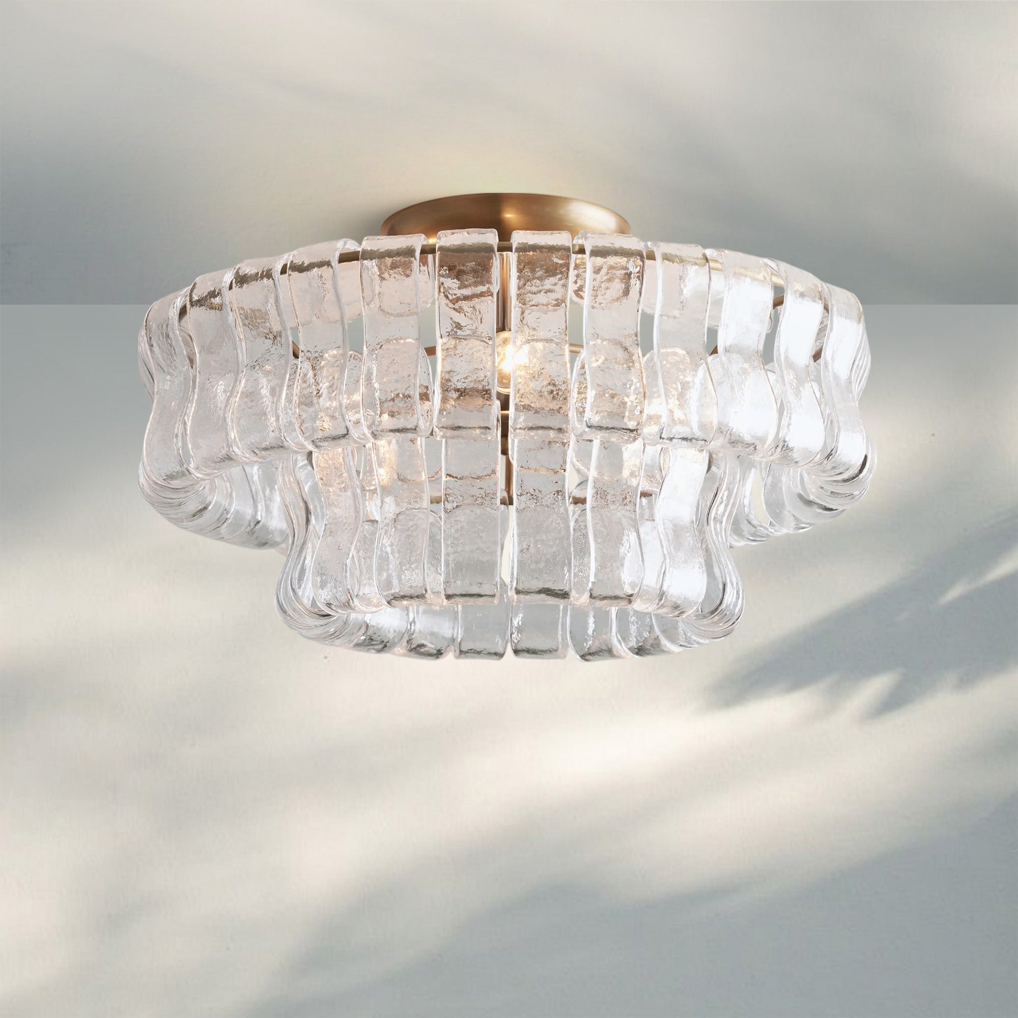 Ghiaccio Modern Glass Flushmount