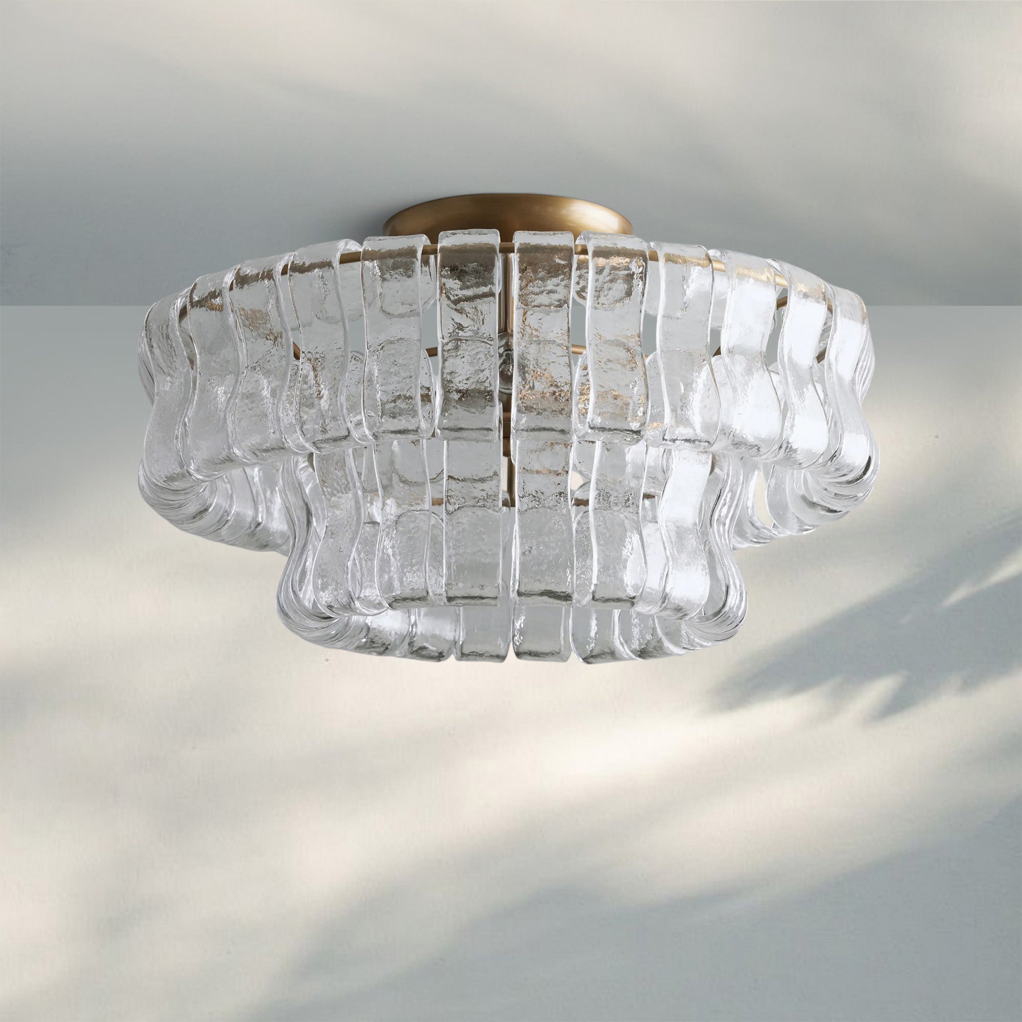 Ghiaccio Modern Glass Flushmount