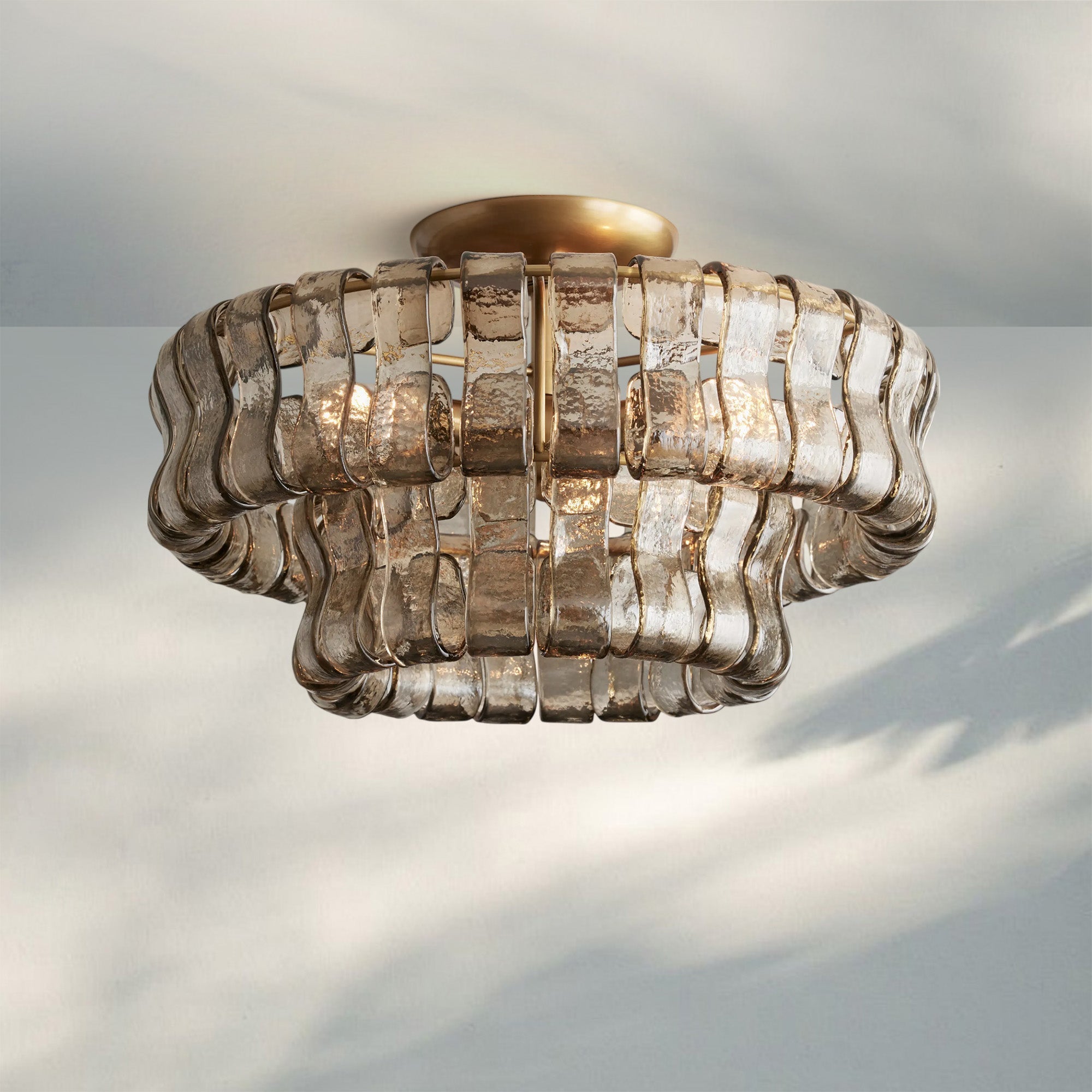 Ghiaccio Modern Glass Flushmount