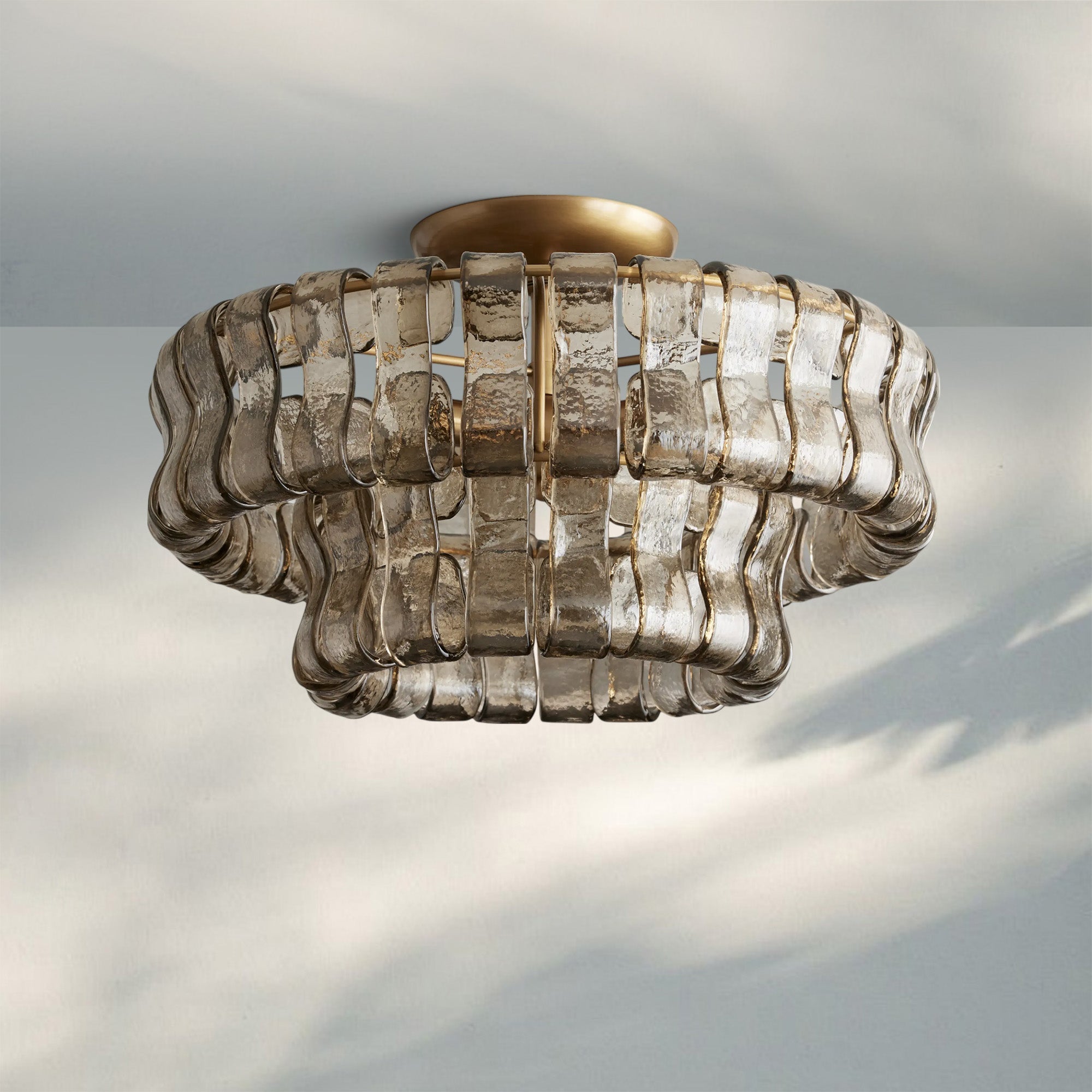 Ghiaccio Modern Glass Flushmount