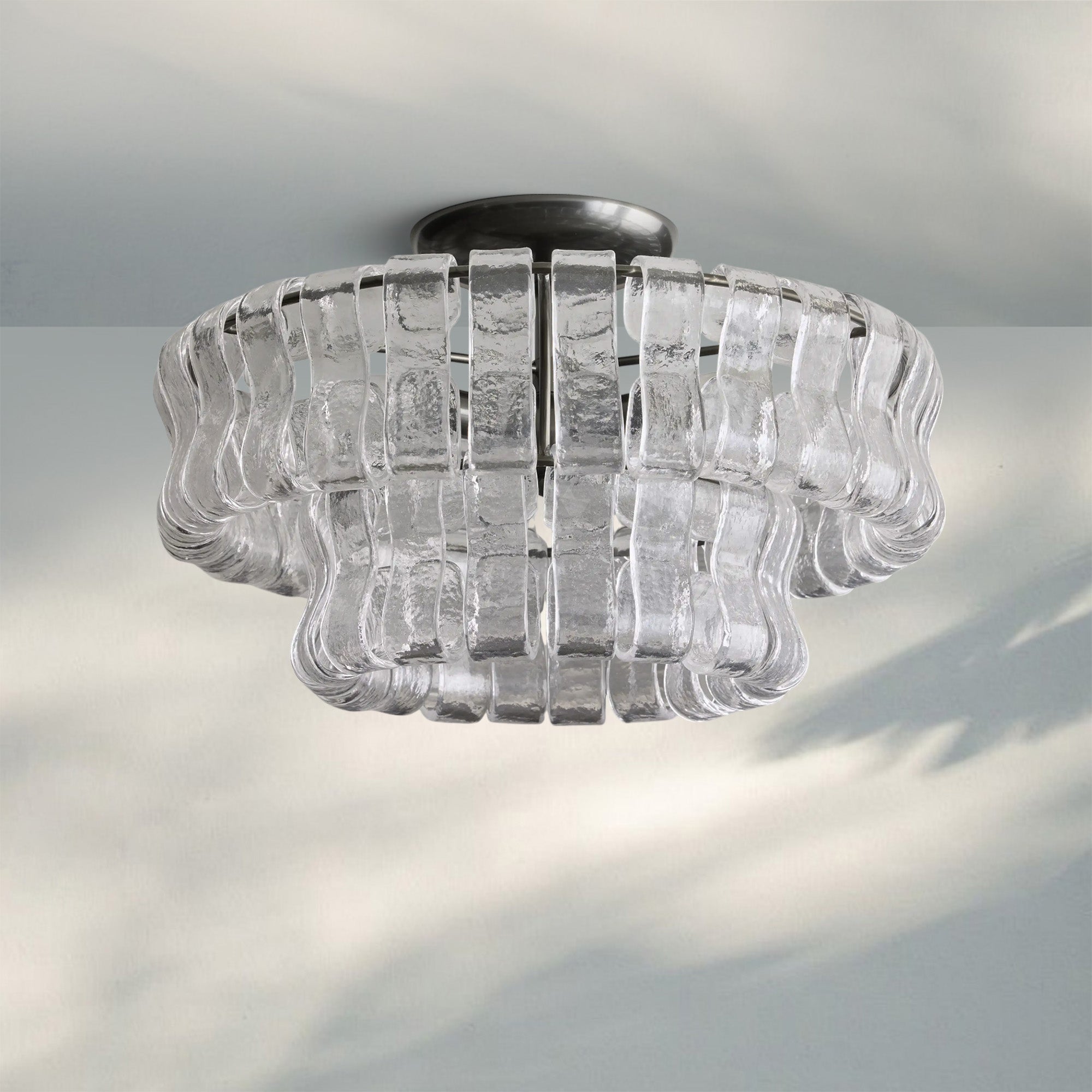Ghiaccio Modern Glass Flushmount