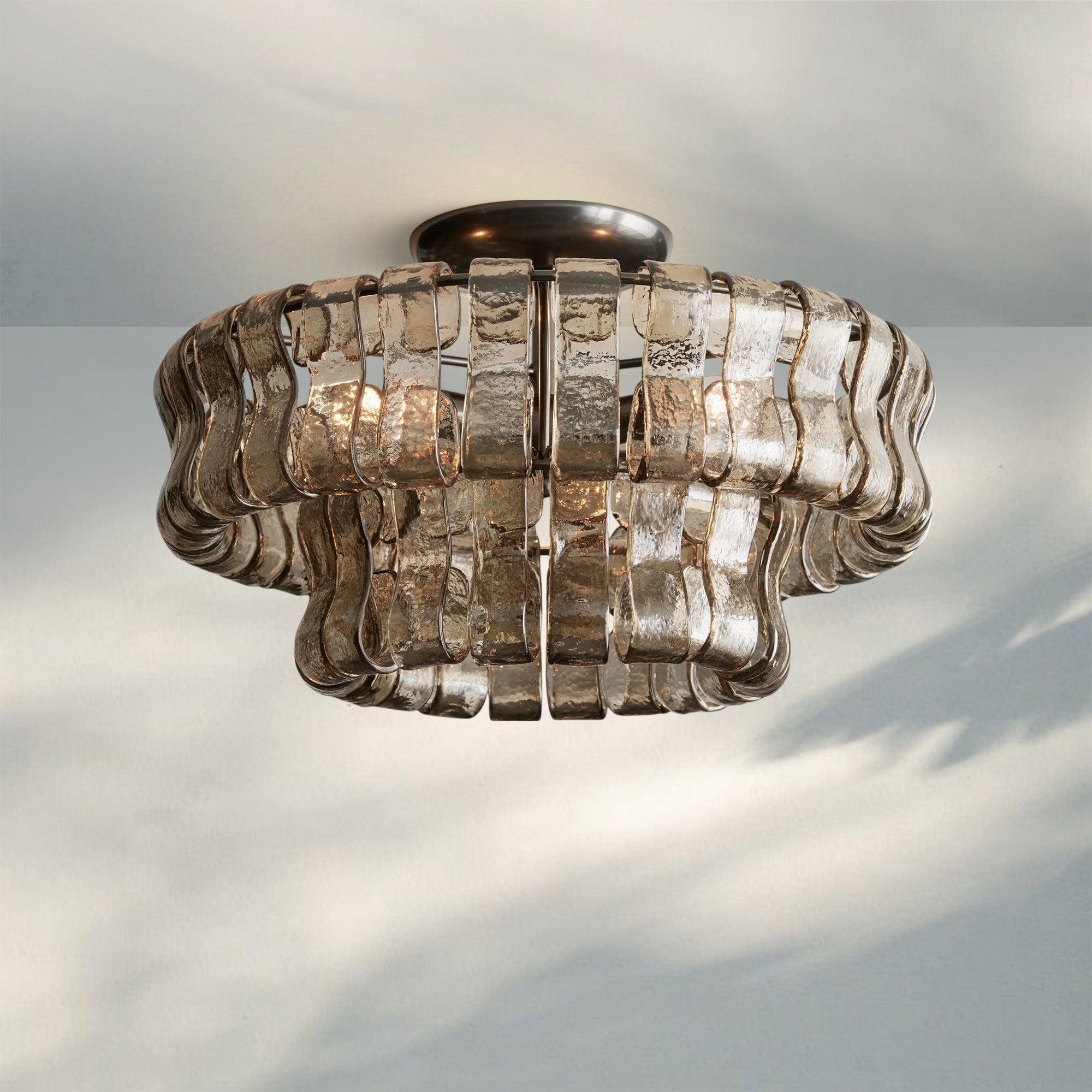 Ghiaccio Modern Glass Flushmount