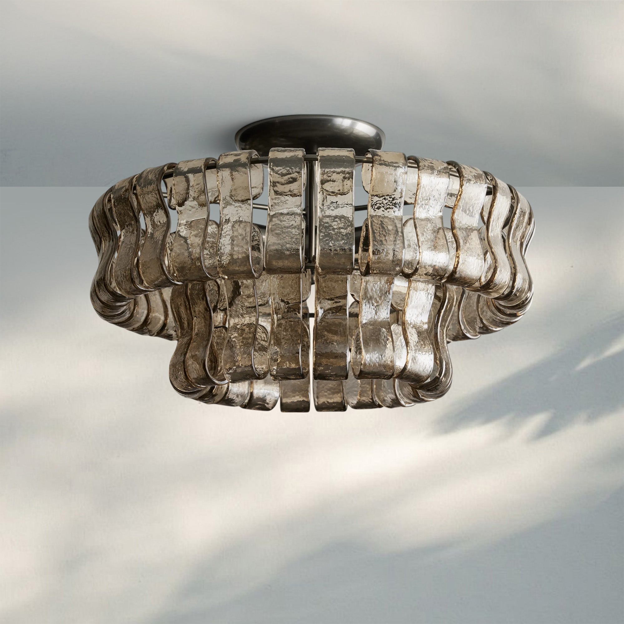 Ghiaccio Modern Glass Flushmount
