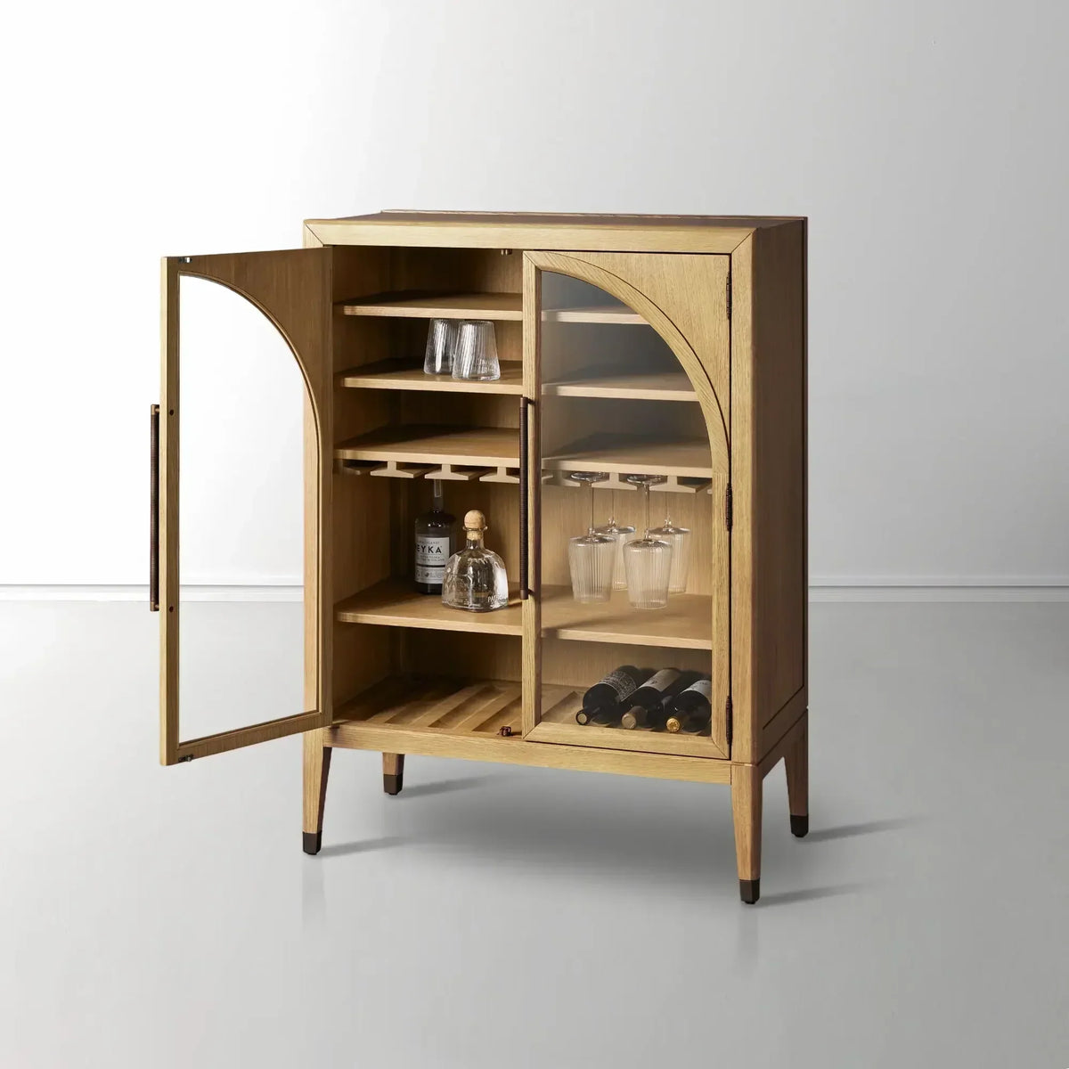 Hattie Low Bar Cabinet in Oak 36-Inchw